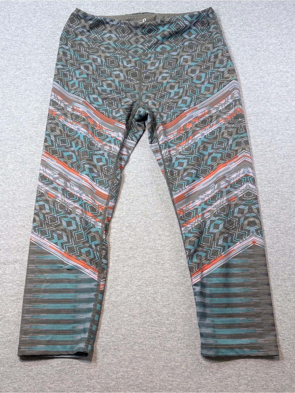 prAna Aztec Pattern Yoga Legging Pants Womens S Boho Mid Rise Comfy Trendy - Picture 2 of 9